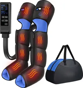 Leg Massager with Heat and Compression : Sequential Compression Boots with 6 Modes,9 Intensity and 3 Heat for Circulation and Pain Relief