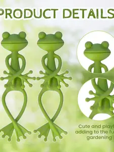 Cute Frog Plant Stand, Abstract Plastic Decorative Holder, Cartoon Design, Fixed Support for Plants, All Seasons Use