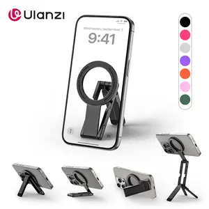 Ulanzi MA60 Foldable Magnetic Phone Tripod, 0.8 cm Ultra-Slim Dual-Sided Magnetic Phone Tripod Stand for Desktop Use, Live Streaming, Vlogging and Selfies