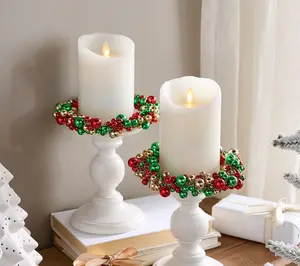 Set of 2 High Gloss Multi-Colored Candle Rings by Valerie