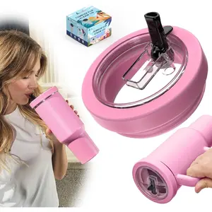 Tumbler Flip Straw Lid  for 40 Oz  Quencher, Leak Proof Cover  for , , Easy to Carry Cups Accessories