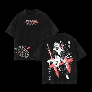 Choso Jujutsu Kaisen Tee Washed – Vintage Oversized Heavy Cotton Double Printed Anime Manga Graphic T-Shirt