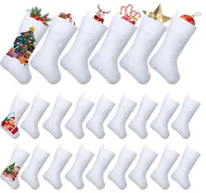 Christmas Sublimation Non-Woven Stockings 18 Inches Fully Customizable for Holiday Decorations and Sublimation Printing