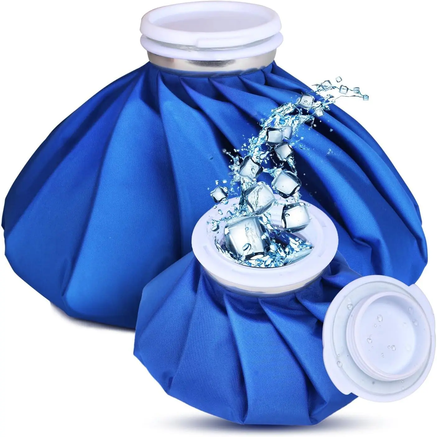 Ice Bags  Injuries, 3rd Gen Reusable Ice Packs, Hot & Cold Therapy Pain Relief, Ice Bag No-Leak & Waterproof, Traditional Ice Pack, Versatile & Durable, Blue (6 in + 11 in)