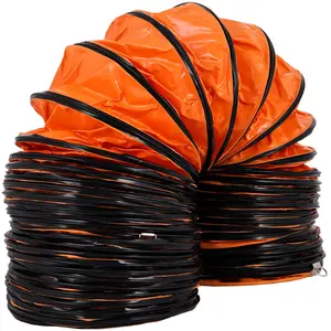 High quality 12'' PVC Flexible Ducting 32FT/9.8m Fit Ventilator Hoses Strong Flame Retardant