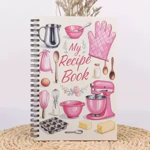 My Recipe Book for Cooking & Baking Recipes, Organize Ingredients & Steps, Perfect for Home Cooks & Food Enthusiasts, Spiral Notebook