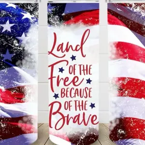 Land of the Free Tumbler - Perfect for Your Beverage - Bottle, Drinkware