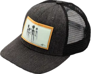 Alien and Yeti Trucker Hat Original Artwork Patch mesh snapback