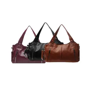 SleekHush Women's Punk-Style Rivet-Decoration Handbag, Large-Capacity for Fall & Winter Daily Use, Casual Trendy Commuter Bag, Fashionable Shopping Bag for Gifts, Hobo Crossbody Bags