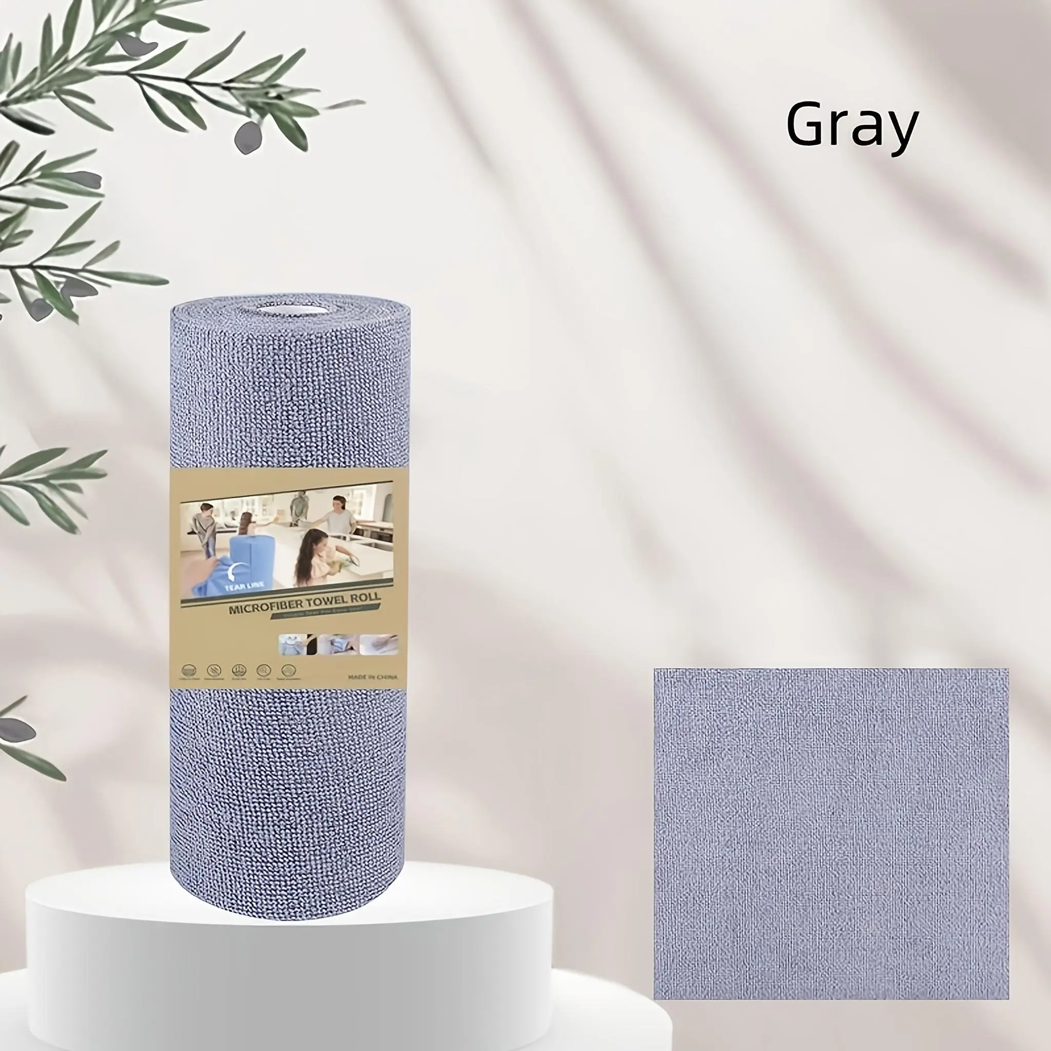 50 Sheetes/Roll Reusable Cleaning Wipe Household Kitchen Cloth Microfiber Towel Rolls Dish Rags Wash Paper Towel Replacement