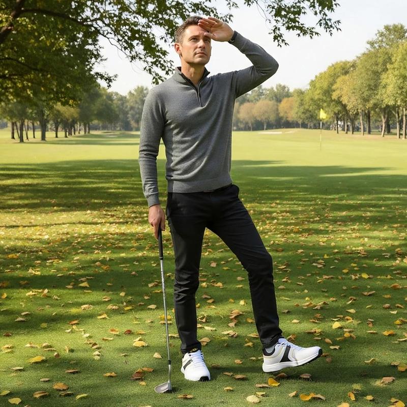 Golf Shoes Mens Waterproof Professional Outdoor Spiked Golf Cleats for Men