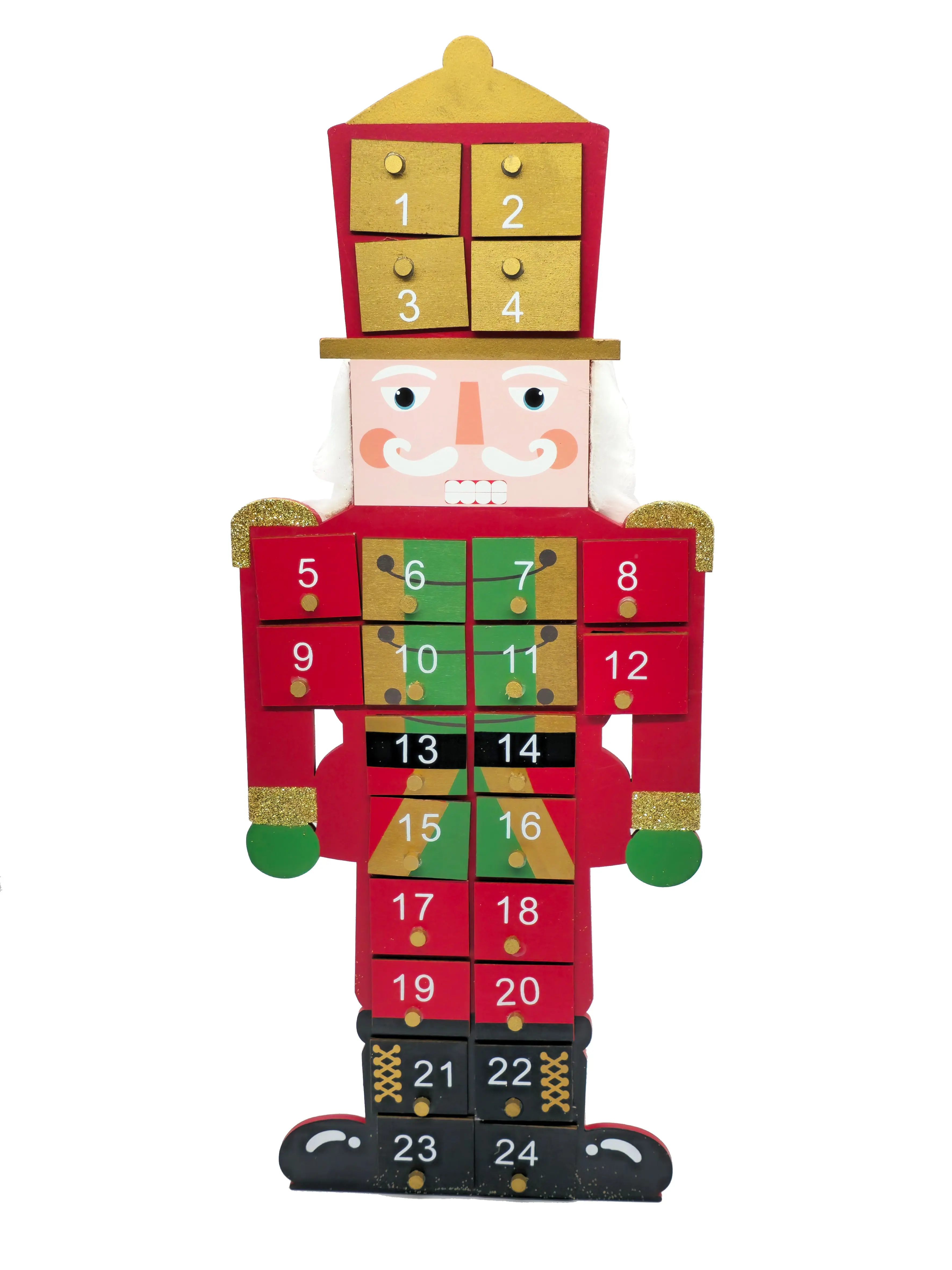 Wizardi Nutcracker Soldier Advent Calendar F07M14-1-RFRE21-CS