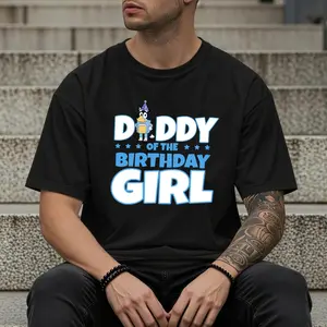 Daddy Of The Birthday Girl Blue Shirt, Blue Character Shirt, Blue Heeler Fami