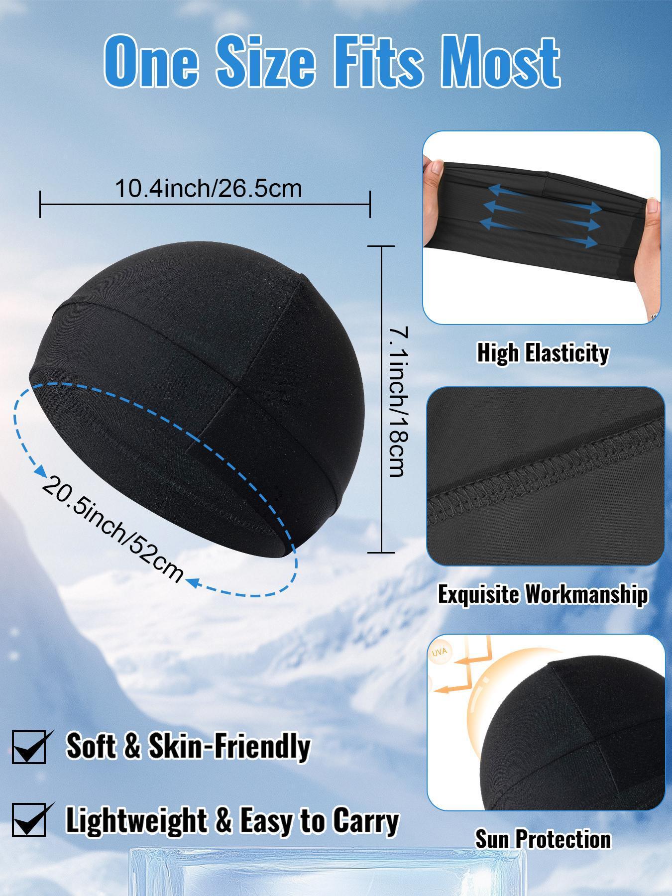 Simple Style Plain Color Skull Beanie for Men & Women, Casual Sporty Breathable Beanie Hat for Outdoor Sports for Men & Women, Fitted Hats