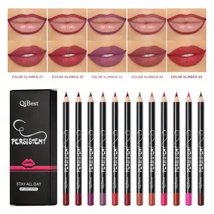 Long-lasting Waterproof Lip Pencil Set, 12 Colors Matte Lipstick Pencil, High Pigmented Lip Liner, Lip Makeup Tools for Women, Cosmetic