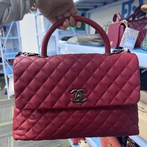 Pre-owned CHANEL FRANCE Crossbody Bags HH large red caviar leather CoCohandle bag 94136