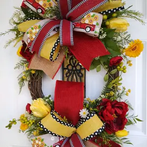 summer wreath, front door wreath, blessed wreath