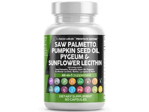 Clean Nutraceuticals Saw Palmetto, Pumpkin Seed Oil, Pygeum, Sunflower Lecithin, Nettle & More for Men's Wellness Capsules - Prostate Defend