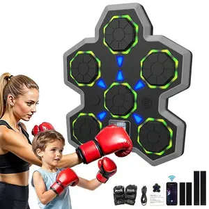 【Easter gift】Boxing pad set, boxing gloves, interactive smart boxing machine, wall-mounted, suitable for indoor, home, and gym use, perfect as a birthday or Christmas gift For 12 Years & Up Smart Wall Mounted Music Boxing Machine