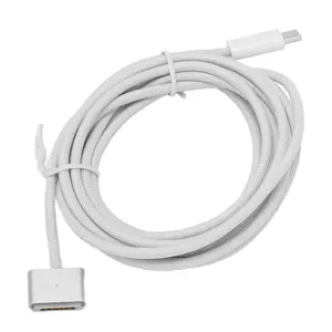 Type-C to Magsafe 3rd Gen Braided Cable PD140W Fast Charging for MacBook Pro 2021 M1 Pro Max 2023 M2 Pro Max Air 2022 M2 2m Aluminum Alloy Nylon