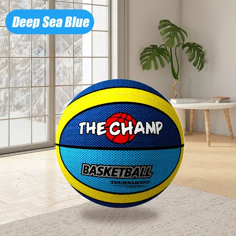Airless Indoor Basketball - Colorful Fabric-Covered Exercise Equipment, Noise-Free Bounce, Kid-Safe, Ideal for Home Training & Gifting (Basketballs for Adults' Practice Drills)