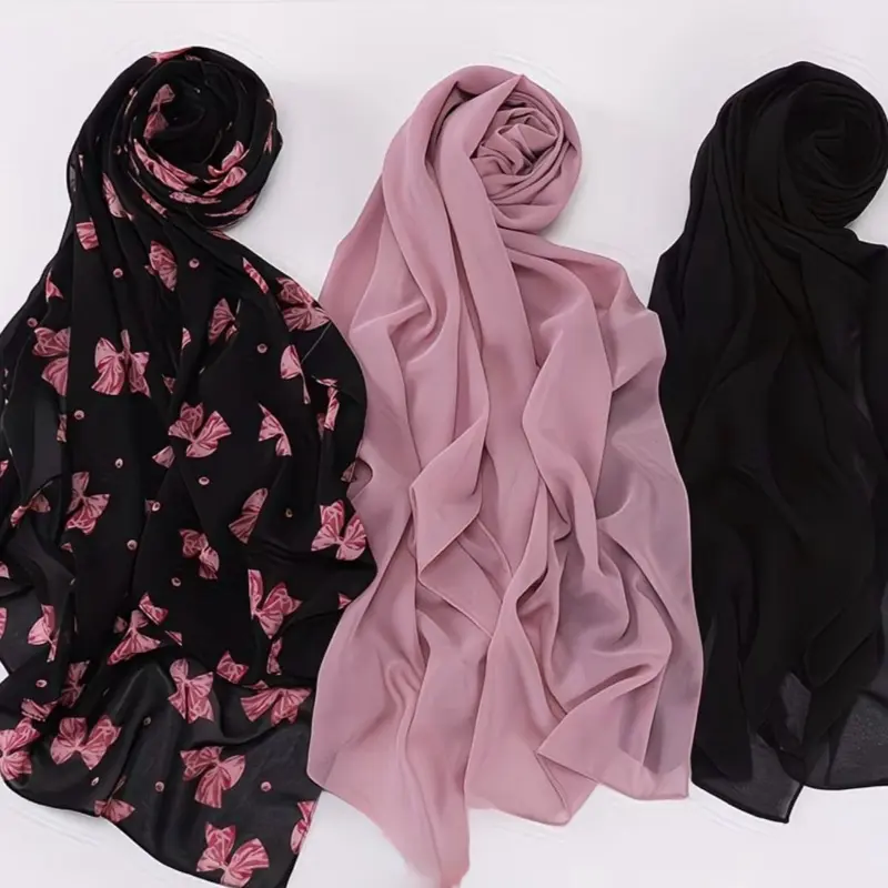 3pcs premium chiffon hijab