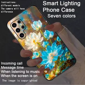 Colorful intelligent voice controlled luminous phone case suitable for S26Ultra/S25Ultra/S24/S22Ultra/S23Ultra/S21Ultra/S20Ultra/S10+/S9+/S10 5G/Note20Ultra/Note10+/Note8/Zfold 7/Zfold 6/Z Flip7/Z Flip6  Intelligent luminous voice controlled phone case -