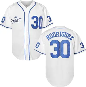 #30 The Sandlot Jersey Shirt, Benny The Jet Rodriguez Michael Squints Palledorous Alan Yeah-Yeah McClennan Sporty Baseball Jersey For Men and Women Classic Button-Up Design Lightweight Fabric