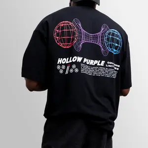 Hollow Purple JuJutsu Kaisen Anime Graphic Tee by KETI Apparel Casual Oversized Baggy Menswear Streetwear Top Cotton