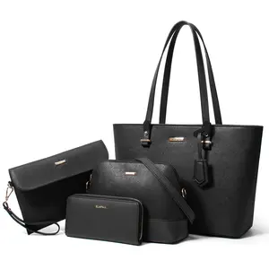 Women Fashion Handbags Wallet Tote Bag Shoulder Bag Top Handle Satchel Purse Set 4pcs, Purse Shoulder Bag, Bags For Women Purses tiktokshopspringglowup
