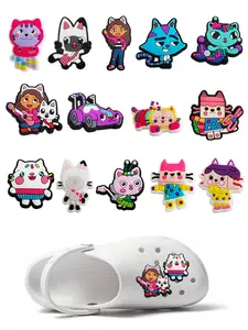 14 Piece Cartoon Shoe Charms For Bubble Slides Clogs Sandals Crocs,PVC Shoe Decorations Accessories Buckle For Kids Christmas Birthday Gifts, Shoe Adornments