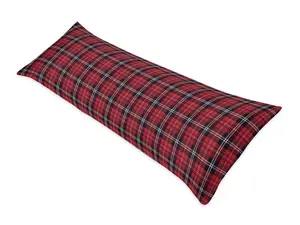 Red and Black Woodland Plaid Flannel Body Pillow Case Cover for Rustic Patch Collection by Sweet Jojo Designs (Pillow Not Included)
