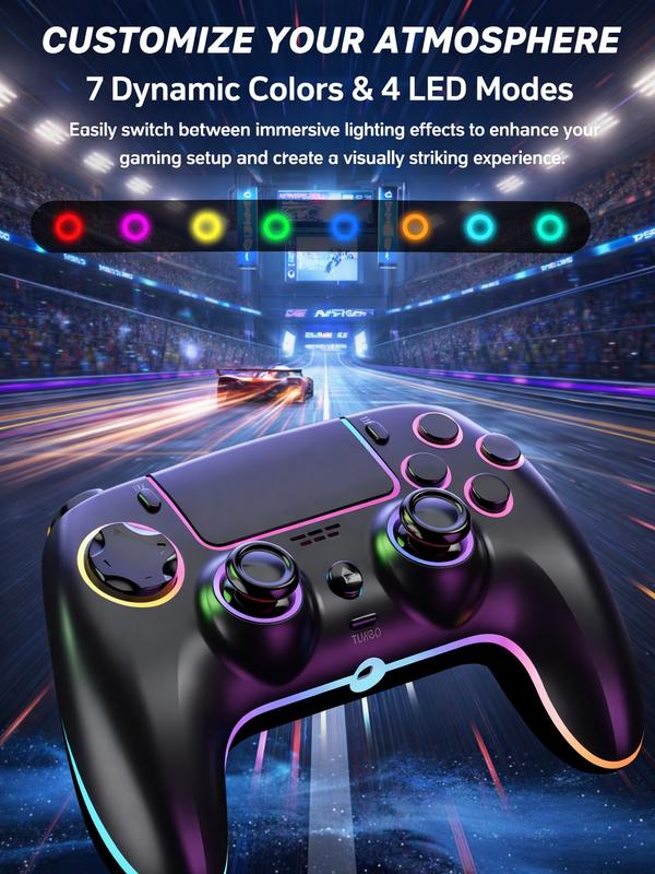 Bright Wheel Wireless Controller - Compatible with PS5, PC, MAC, iOS, Android, Steam Deck