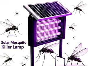 High-Efficiency Solar Mosquito Trap – Auto On/Off, Weatherproof, No Chemicals, Suitable for Outdoor & Indoor Use, Ideal for Summer Insect Control