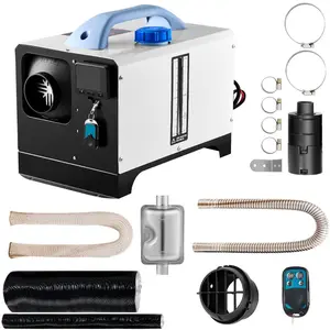 VEVOR Diesel Air Heater 8KW Parking Heater 12V Truck Heater, One Air Outlet, with Black LCD Switch, Remote Control, Fast Heating Compact Diesel Heater, For Car, RV Truck, Boat, Campervans, Caravans