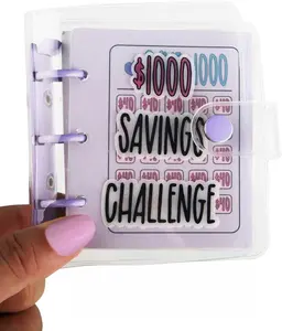 The $1000 Savings Challenge Binder,Your Pocket-Sized Financial Advisor,Aesthetic Mini Bank Account​