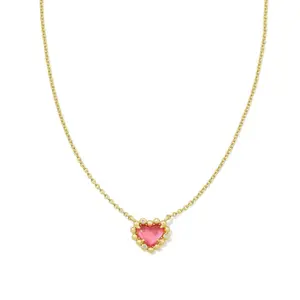 Kendra Scott Anna Framed Pendant Necklace - Pink/Gold