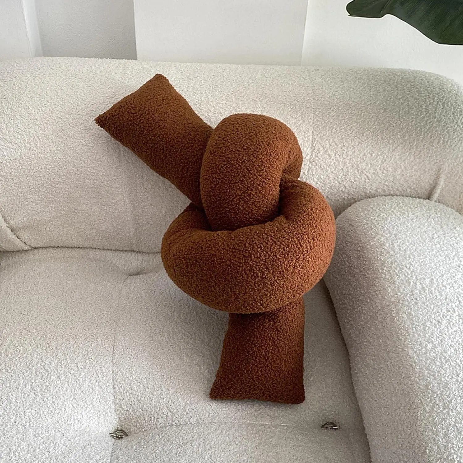 Caramel Knot Pillow Long Shaped Soft Knot Plush Pillow Cushion  Decoration Throw Pillows for Sofa Bedroom  Office