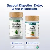 Gut Health Bundle - Snap Supplements - Gut Health + Spirulina & Chlorella - Natural Supplement Bundle Prebiotics Probiotics Dietary