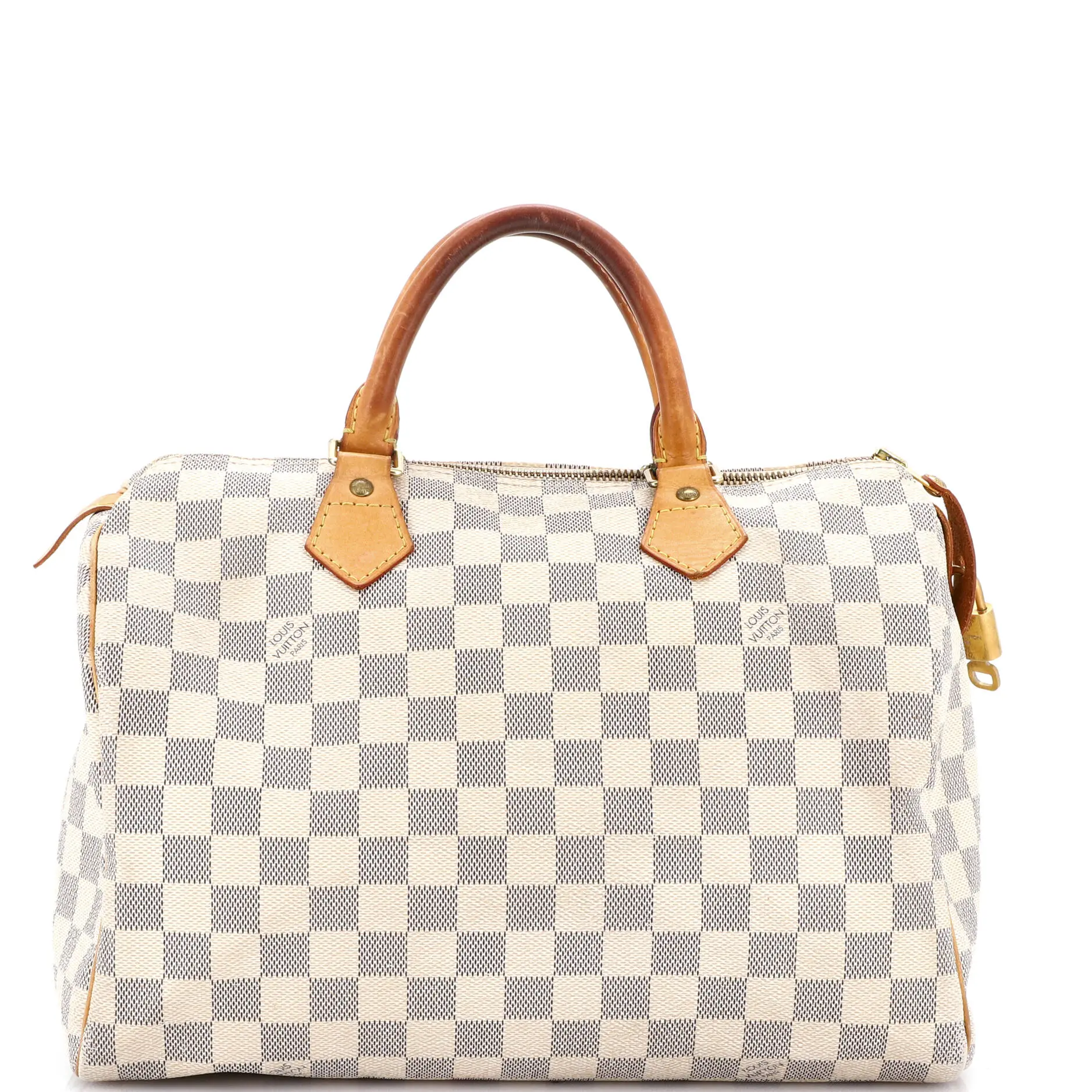 Pre-owned Louis Vuitton Canvas Coated Top Handle Bags Speedy Handbag Damier 30 by Rebag
