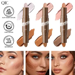 Dual-End Contour Stick — Cream Sculpt & Highlight in One, Easy Blendable Face Contouring for Beginners, Natural Defined Cheekbones