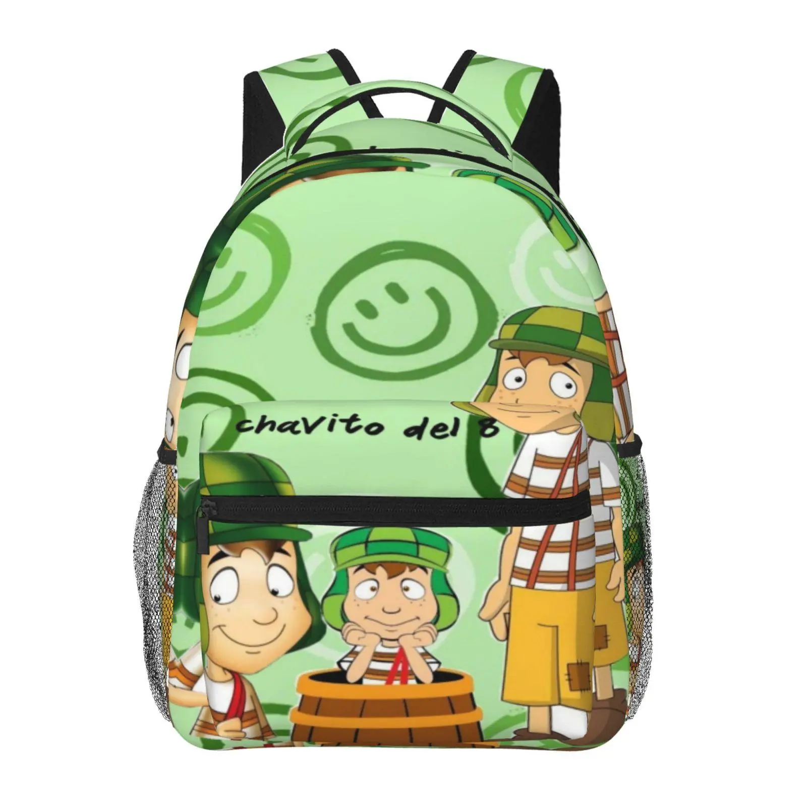 El Chavo Kids’ Backpacks for School – Large Capacity, All-Over Print; El Chavo Laptop Daypack for Daily Campus Use; Durable, Lightweight El Chavo School Bag for Teens and Students