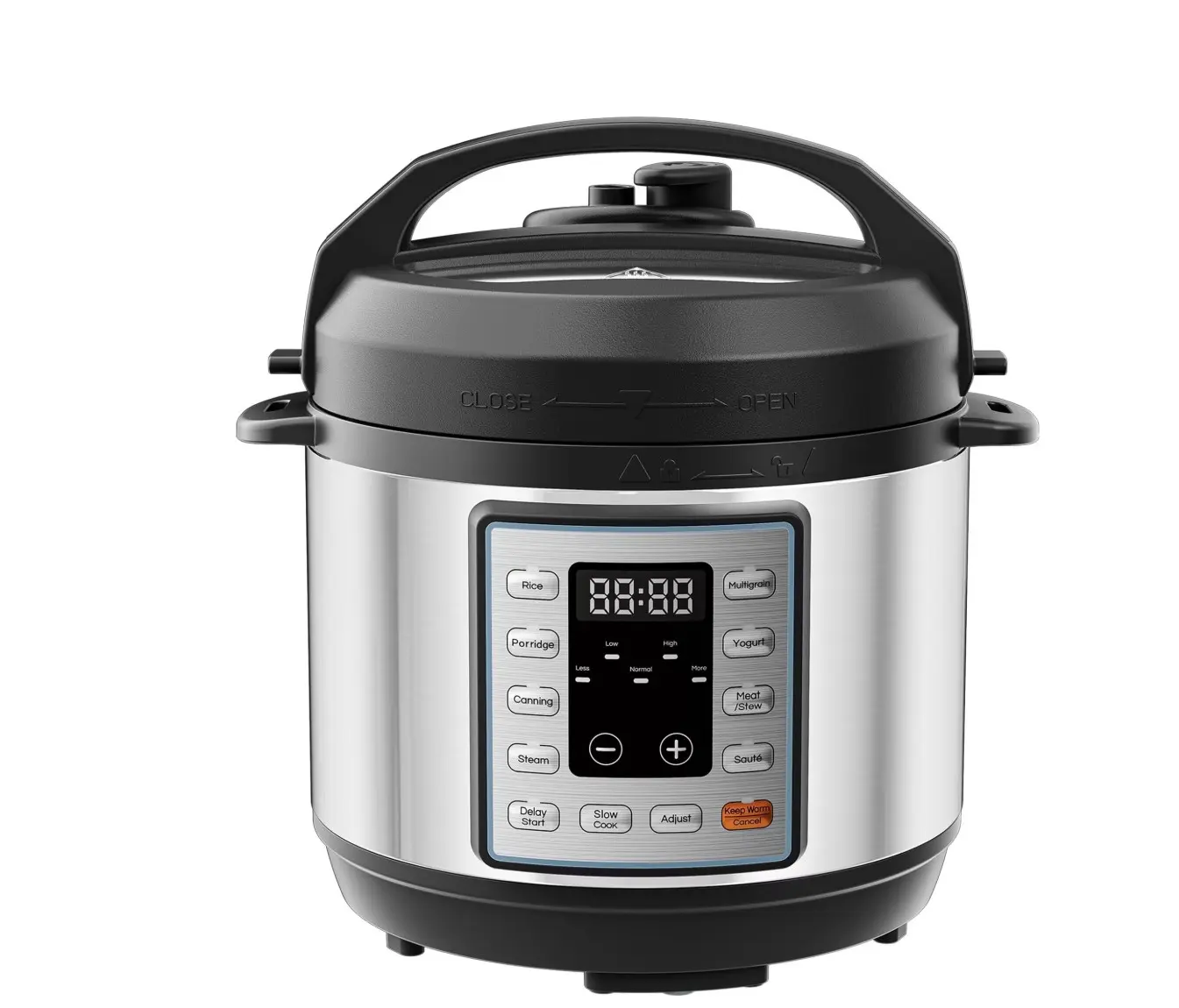 3 Quart Electric pressure cooker,Multi-Function Features Stainless Steel Pot with 8 Functional Modes & Programmable Timer, Silver