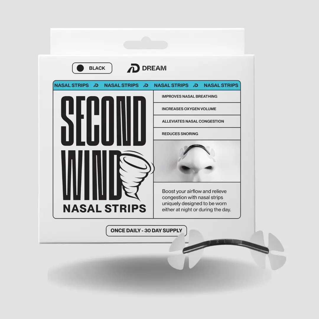 Second Wind Nasal Strips for Extra-Strength Breathing Support for Sleep, Workouts & Snoring