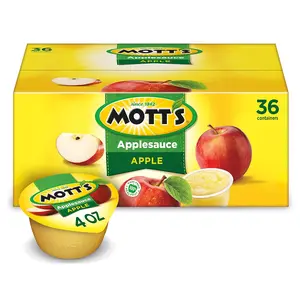 Mott's Applesauce, 4 Oz Cups, 18 Count, No Artificial Flavors, Good Source Of Vitamin C, Nutritious Option For The Whole Family