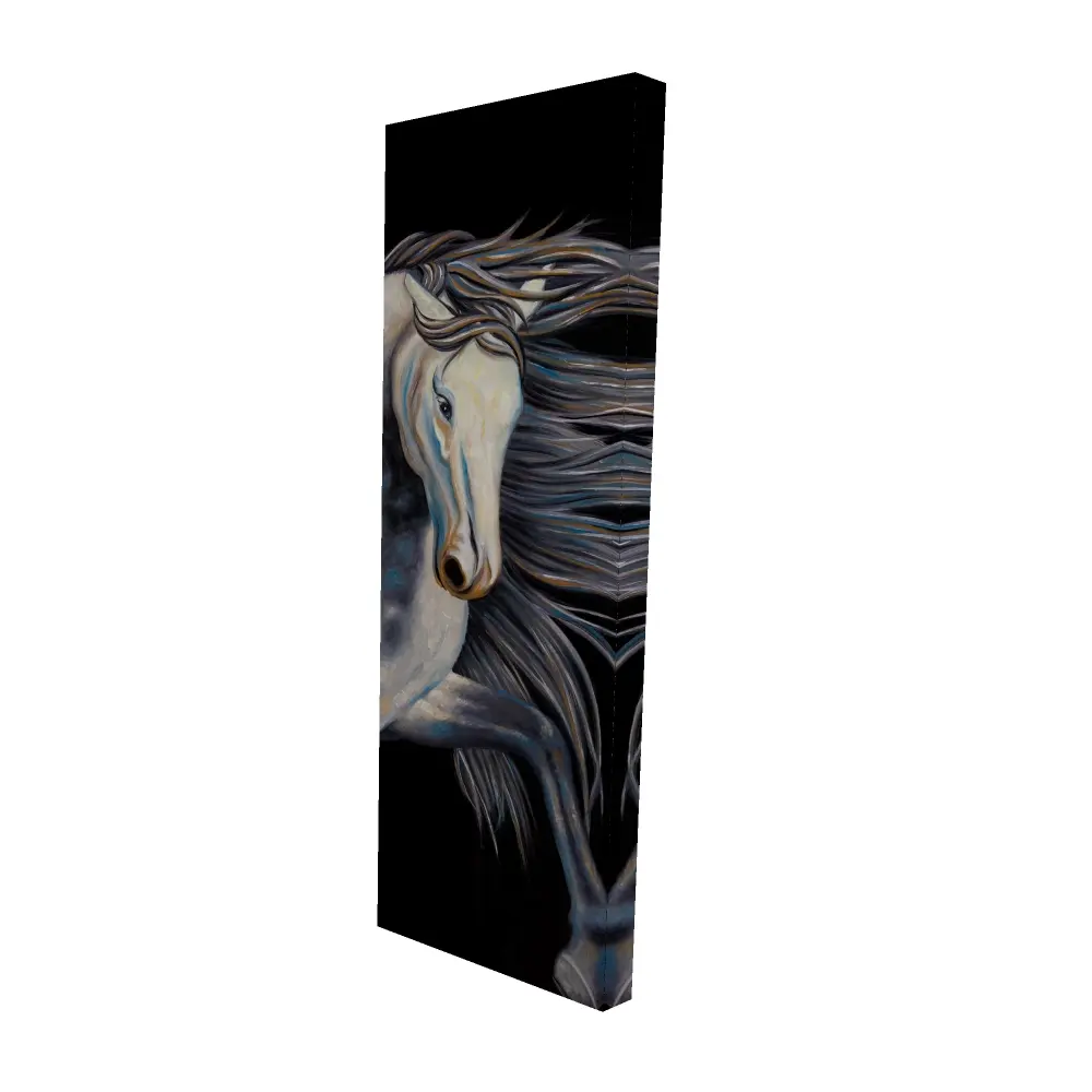 212 MAIN Artistic Vivid Colors Abstract Horse Photo Wall Artwork - 16x48 in Animal Design Home Decor Print, Wall Decoration for Living Room