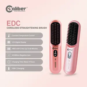 Caliber EDC Cordless Straightening Brush Lightweight Handle Smoothing Comfort Smoothing Comfort electric  hair