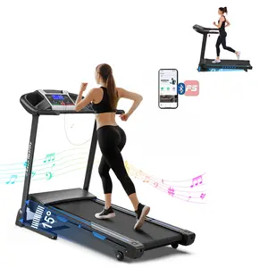 3.0 HP Folding Treadmill with Manual Incline, Bluetooth Speaker, Hydraulic Soft Drop, Type-C Charging, 350 lbs Weight Capacity