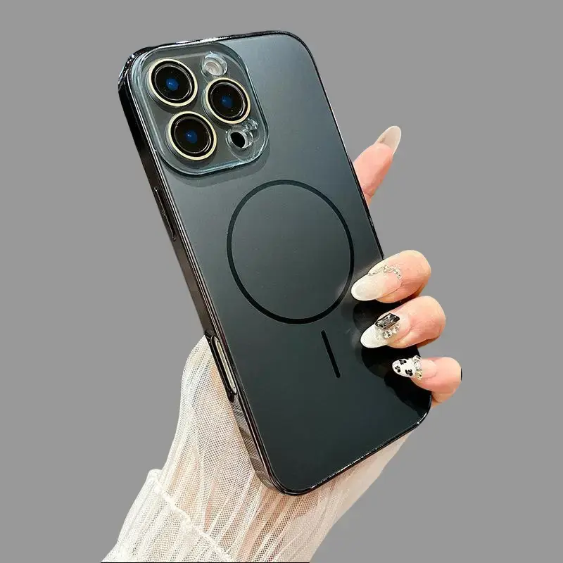 MagSafe Magnetic Case for iPhone 11-17 Pro Max Plus, Military Grade Shockproof Soft TPU Protection, Built-in Camera Lens Protector, Full Coverage Anti-Scratch, Sleek Minimalist Smartphone Accessories, Casing, Protective, Cellphone, Devices