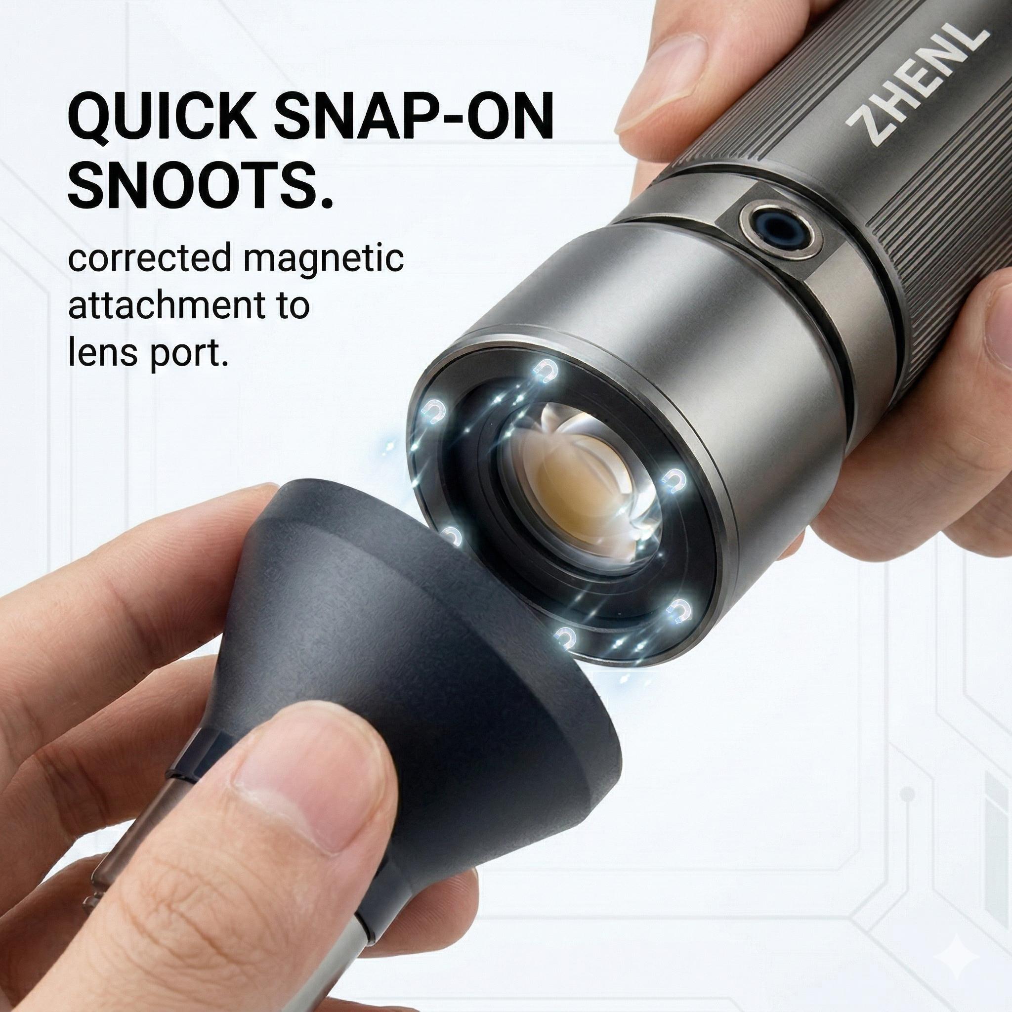 ZHENL Magnetic Projector Light Kit, 7500mAh Reverse Charging Power Bank, Portable LED Video Light with 12 Gobos & Optical Snoot, Professional Shadow Effects for Camera/Phone Photography